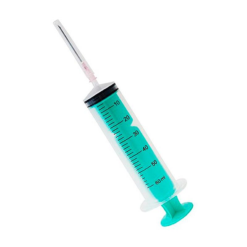 Шприц ін'єкційний 3-х компонентний одноразовий cтерильний 60 мл Luer Slip з голкою, 14G (2,0х30 мм) Changzhou Jinlong Medical